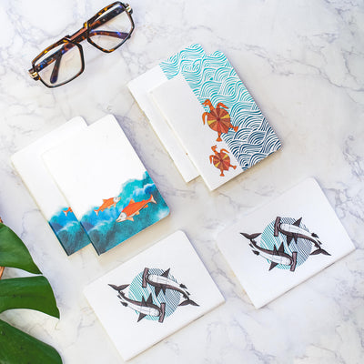 Folk Art Notebooks Set - Ocean Series