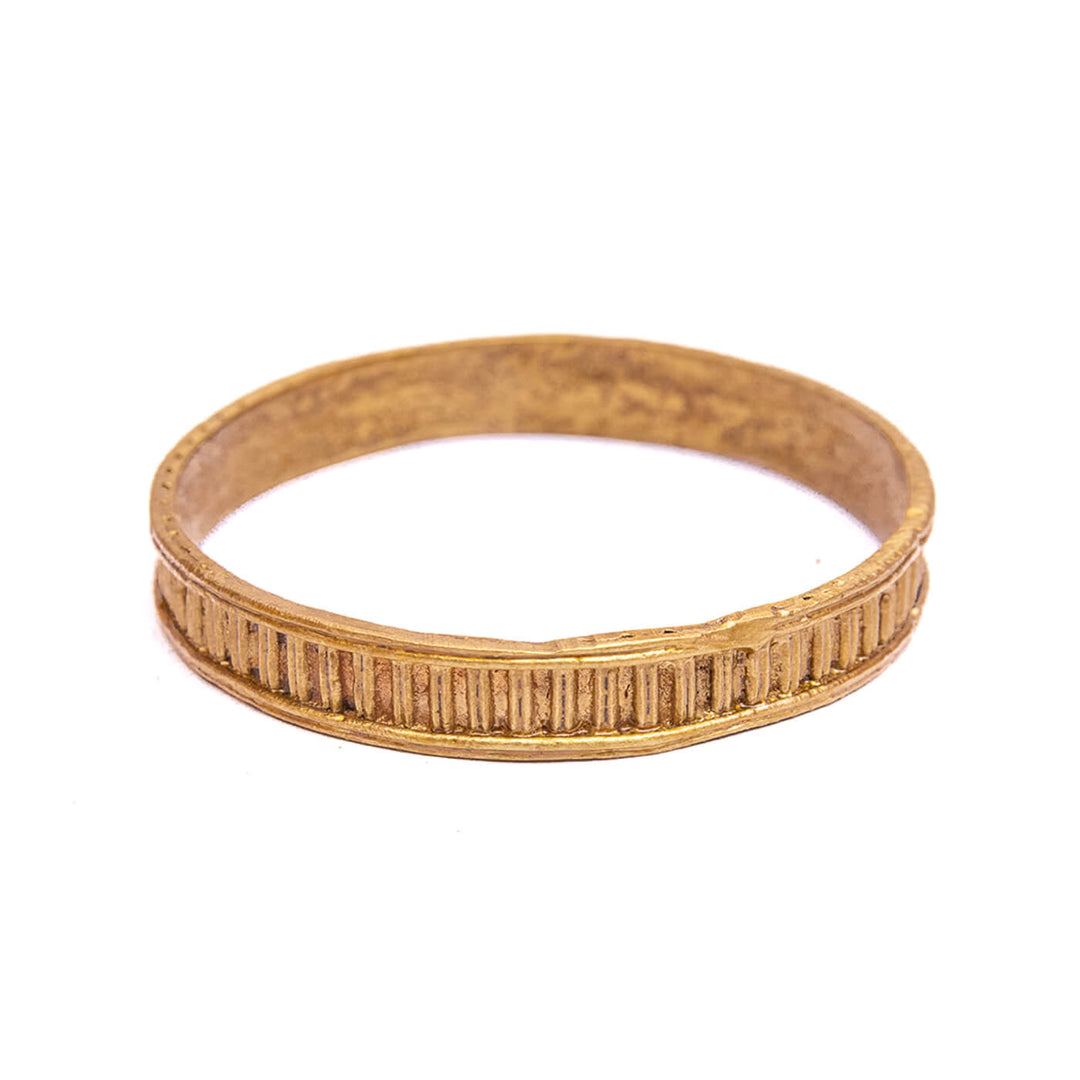 Dokra Stripe Brass Bangle