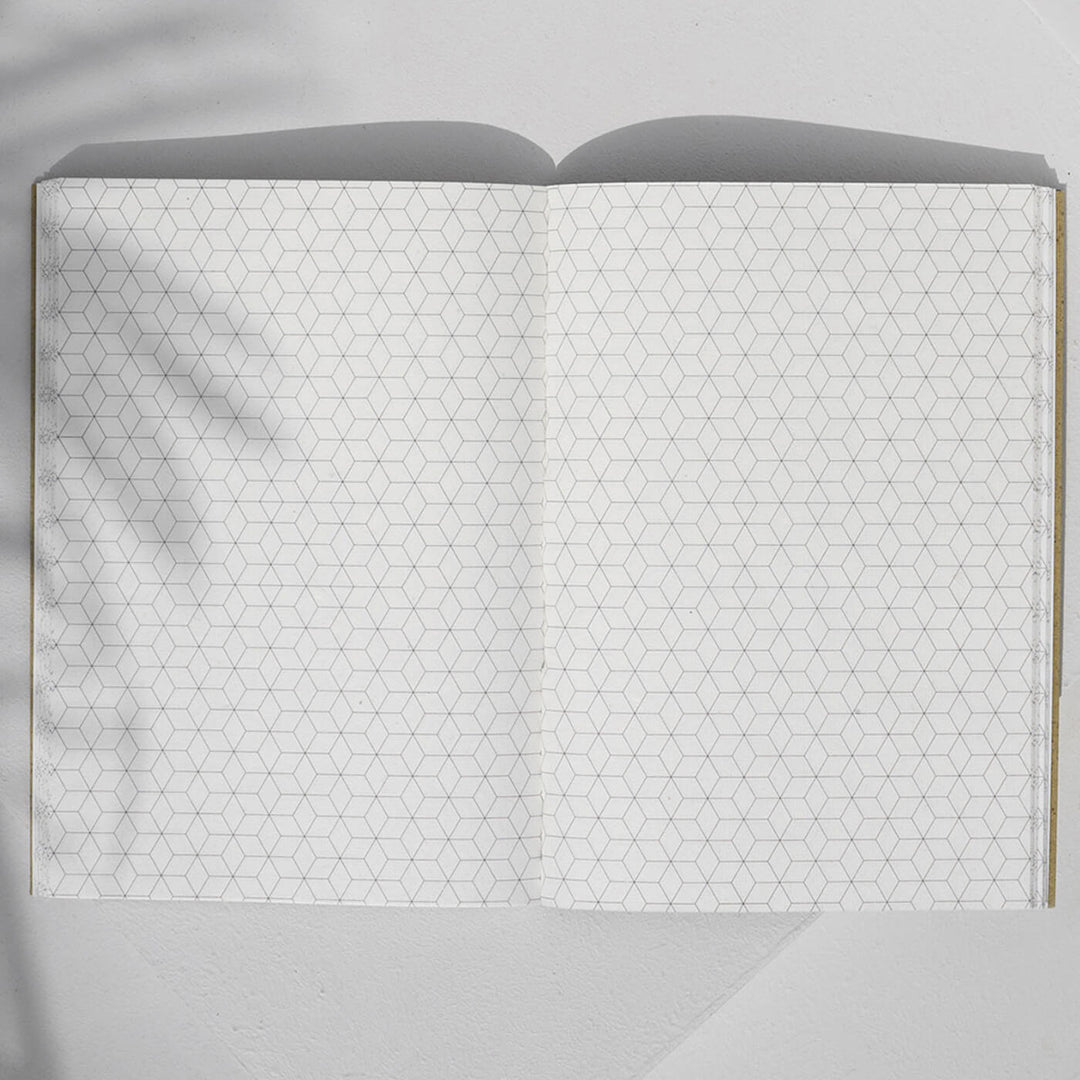 Tiled Grid Eco-friendly Personalized Notebook| 96 Pages, A5