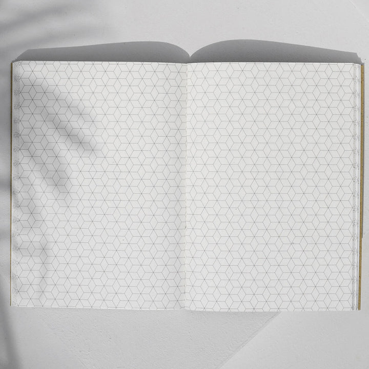 Tiled Grid Eco-friendly Personalized Notebook| 96 Pages, A5