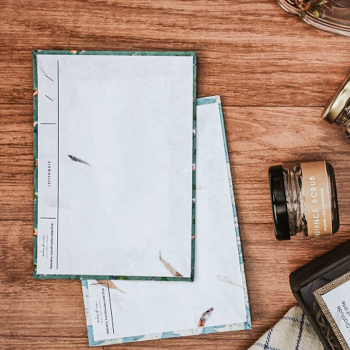 Eco-friendly Handmade Blue Stripes Journal & Self-Care Hamper