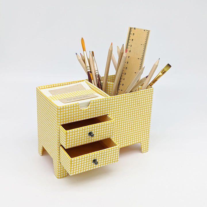Handmade Paper Desk Organiser with Mini Drawers