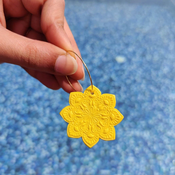Handmade Clay Sunkissed Floral Earrings