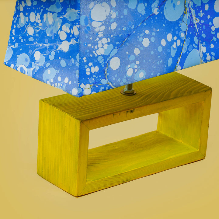 Marbled Fabric Rectangle Empire Lamp