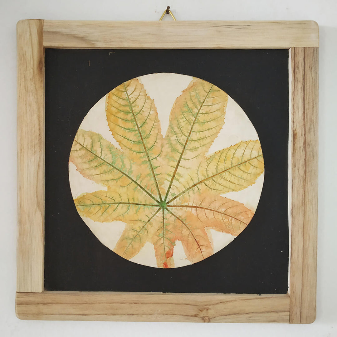 Leaf Imprint Wall Decor - Autumn Hues - Zwende