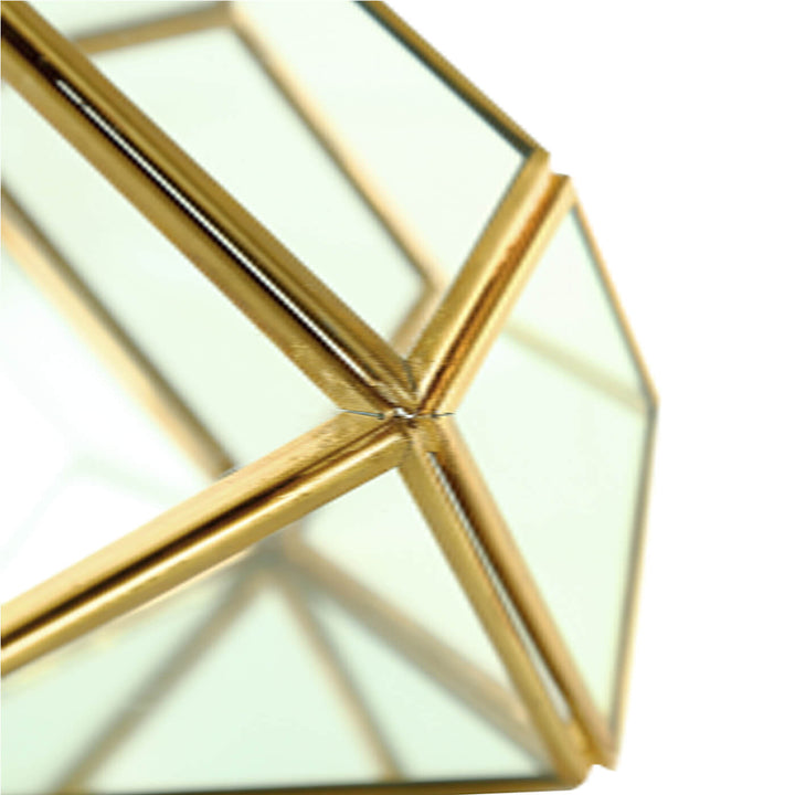 Diamond-Shaped Glass Jewellery Box