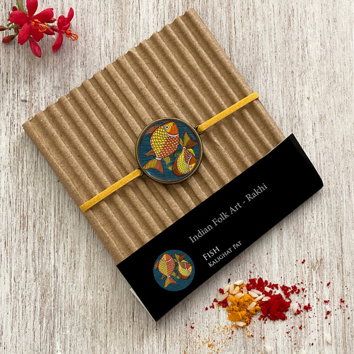 Handcrafted Folkart Rakhi With Roli Chawal