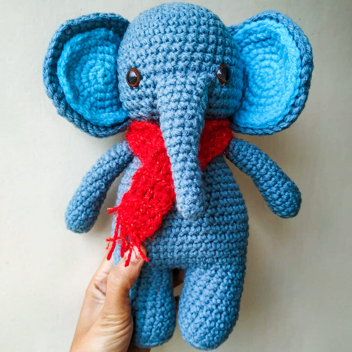 Male Elephant Amigurumi Crochet Toy