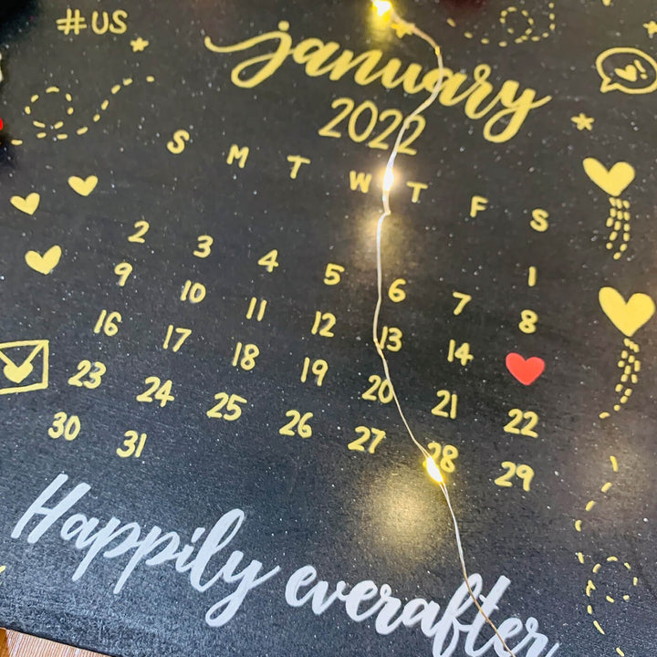 String Art Wedding Calendar Board