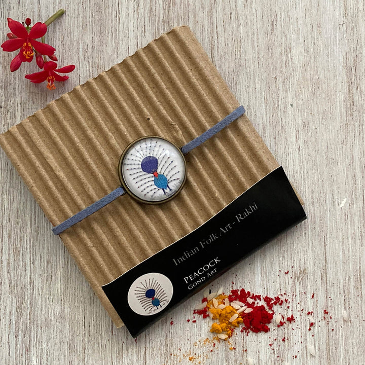 Handcrafted Folkart Rakhi With Roli Chawal