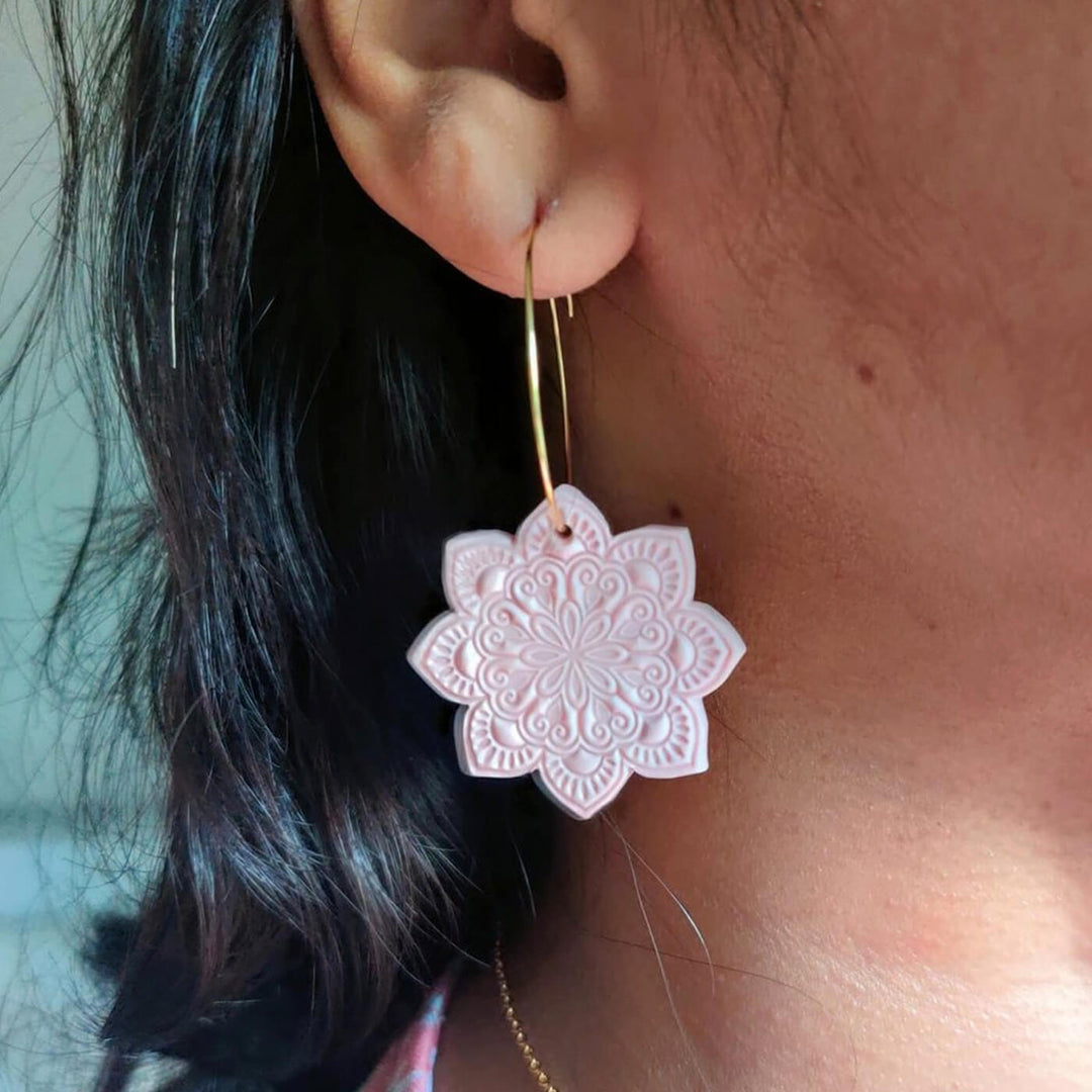 Handmade Clay Sunkissed Floral Earrings