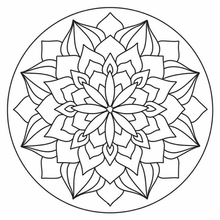 Ready to Paint MDF Engraved Mandala Base - 1107
