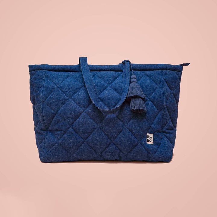 Quilted Denim Tote