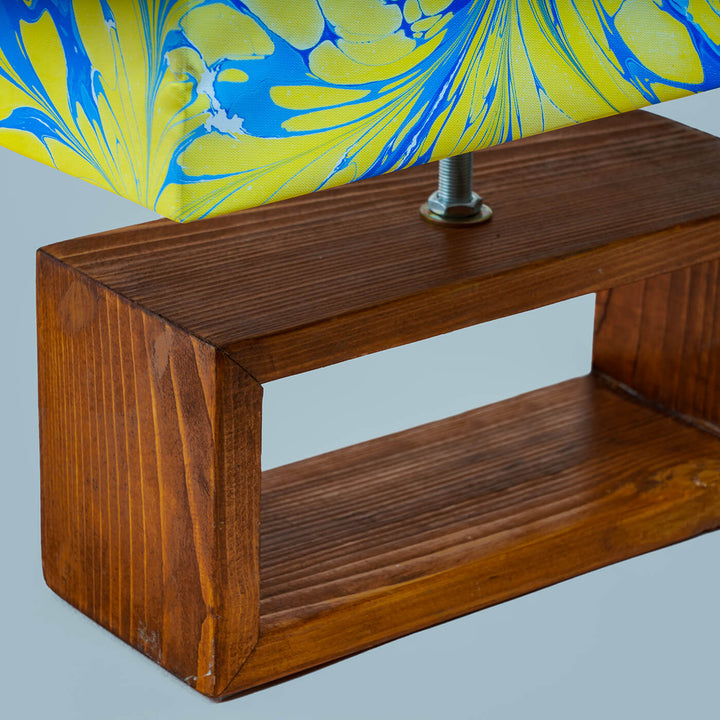 Marbled Fabric Rectangle Empire Lamp