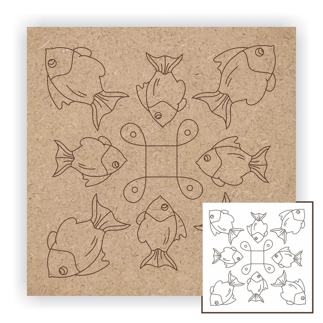 Divine Pre Marked MDF Base - Matsya - 8 Inches