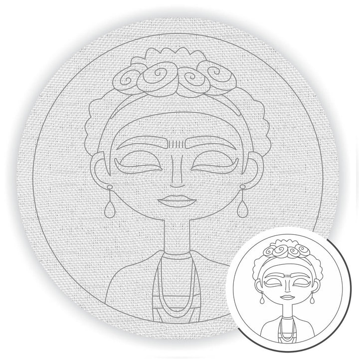 Pre Marked Canvas Base - Frida Kahlo - 3025
