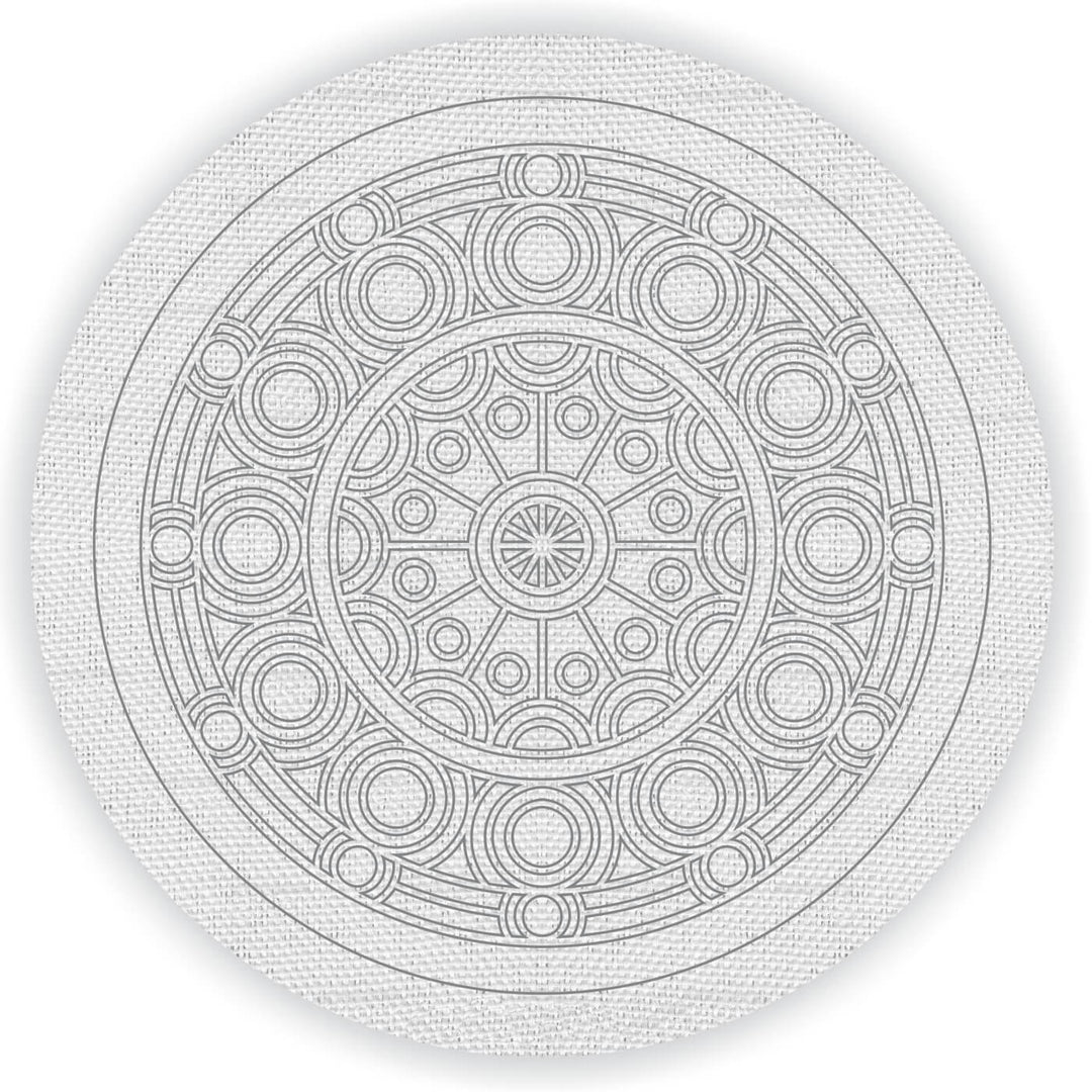 Trial Pack - Geometric Mandala Premarked Canvas Bases - Set of 7