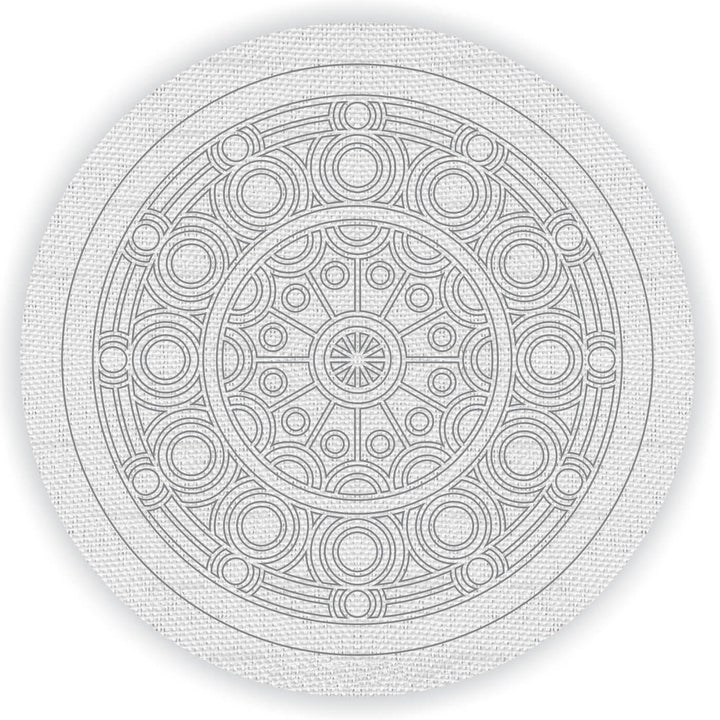 Trial Pack - Geometric Mandala Premarked Canvas Bases - Set of 7