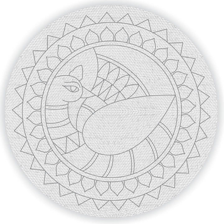 Trial Pack - Geometric Mandala Premarked Canvas Bases - Set of 7