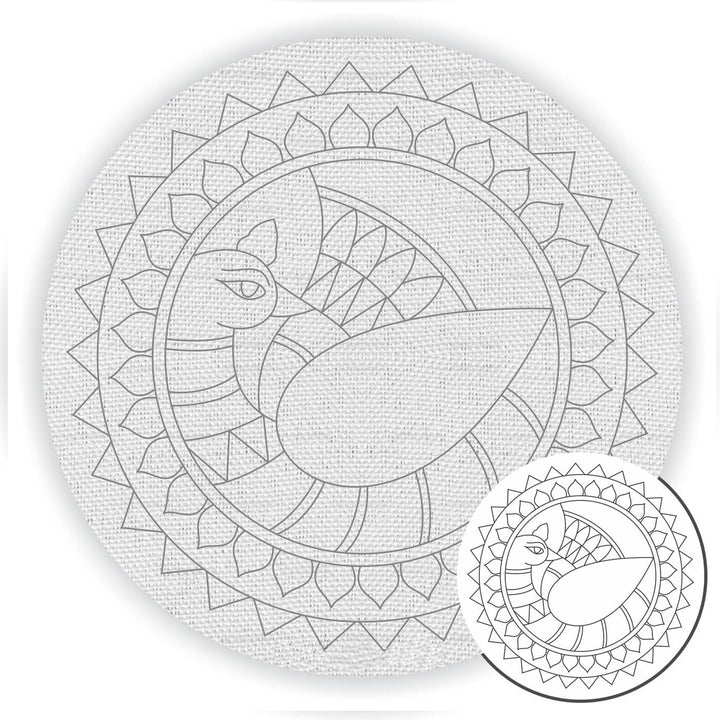 Trial Pack - Bird and Animal Motifs Premarked Canvas Bases - Set of 7