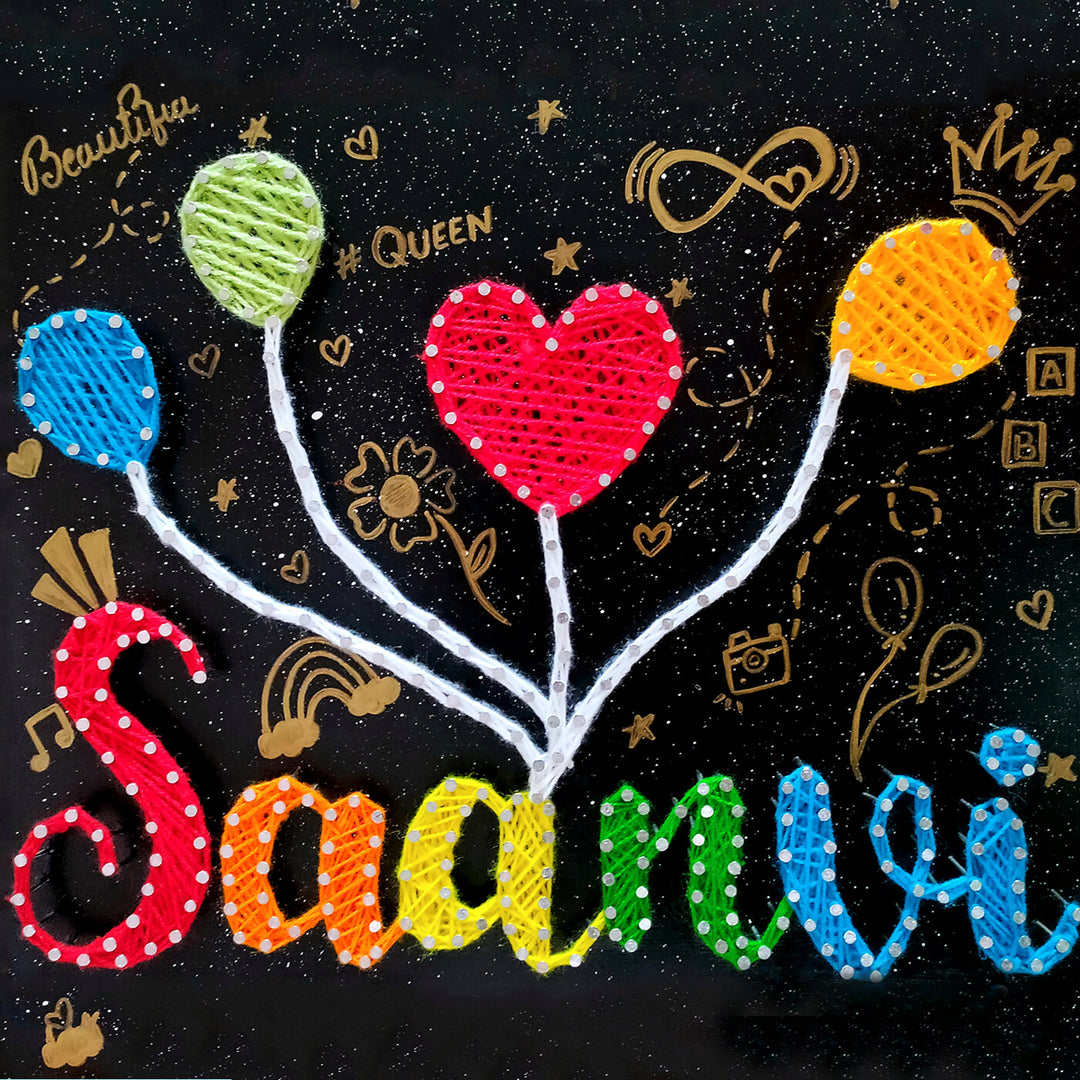 Handcrafted Personalized Kids' Nameplate - Balloon Theme