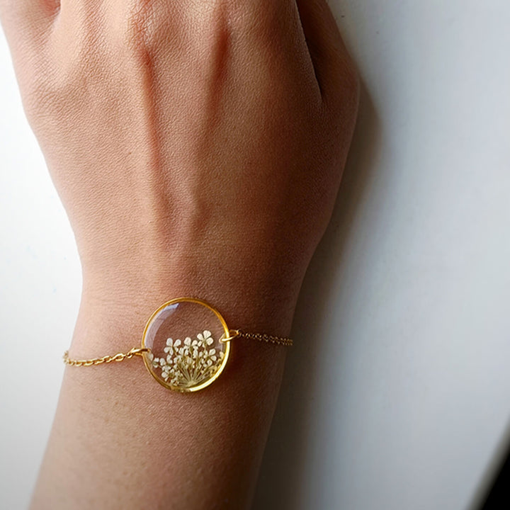 Preserved Flower Bracelet - Queen Anne's Flower