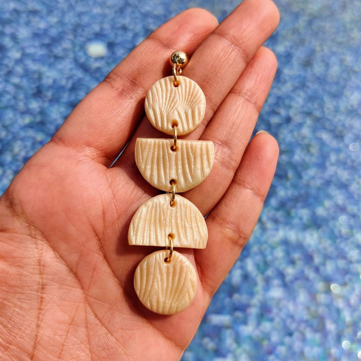 Handmade Clay Mystical Moon Earrings