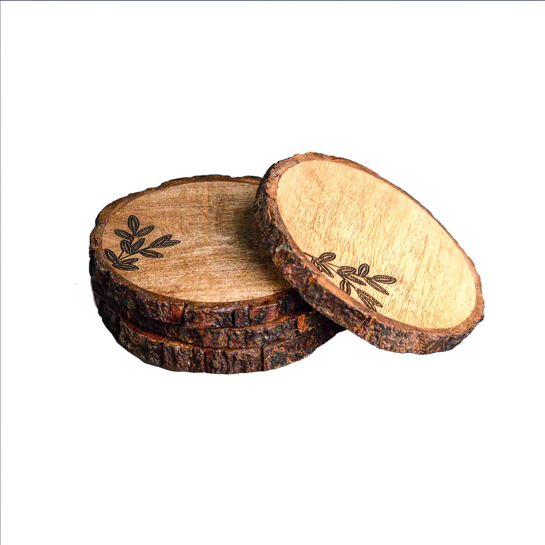 Cole Mango Wood Coaster - Set of 4