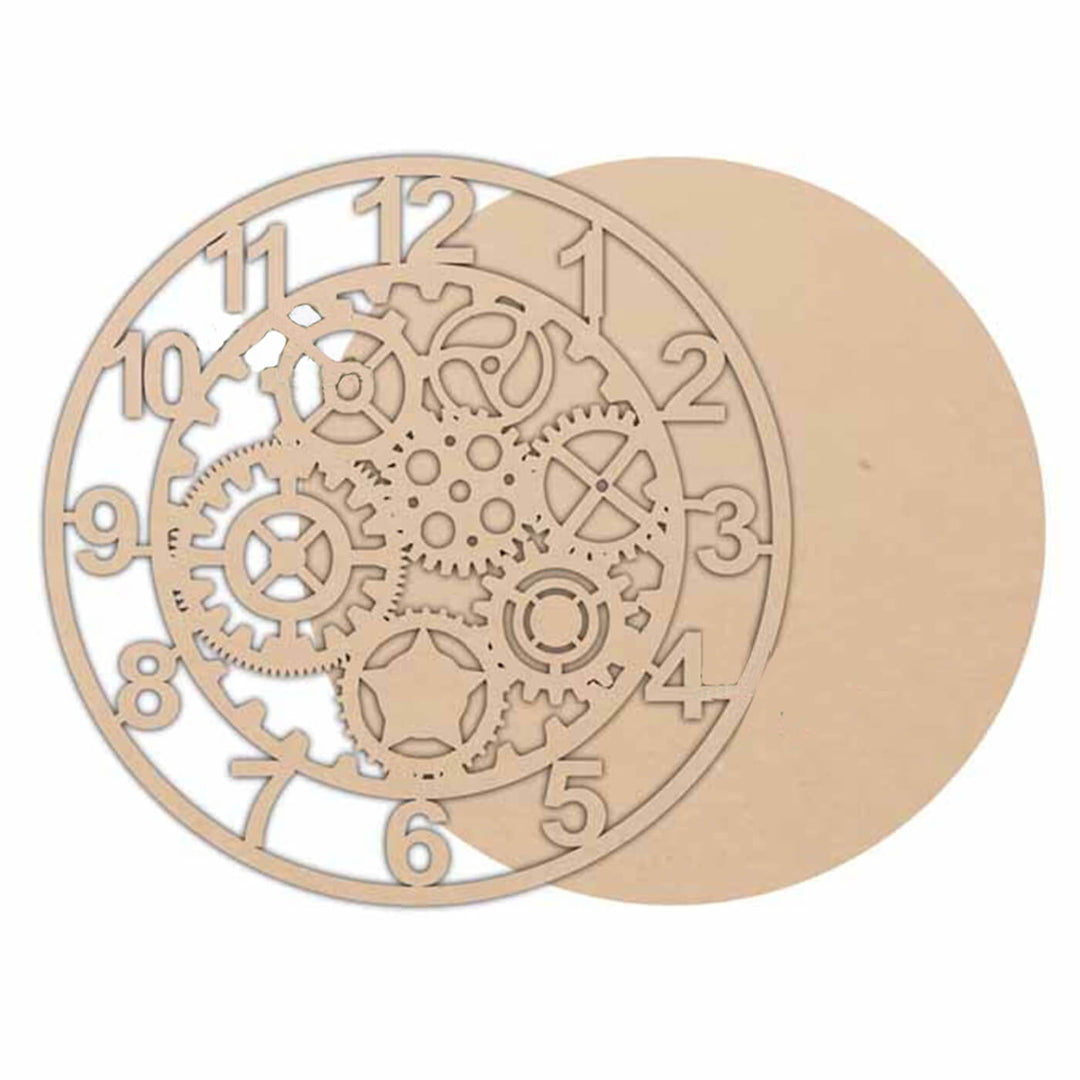 Ready to Decorate Wooden Cutouts - Mechanical Clock