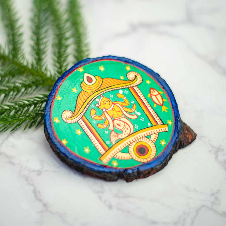 Handpainted Ganjifa Magnet - Matsya