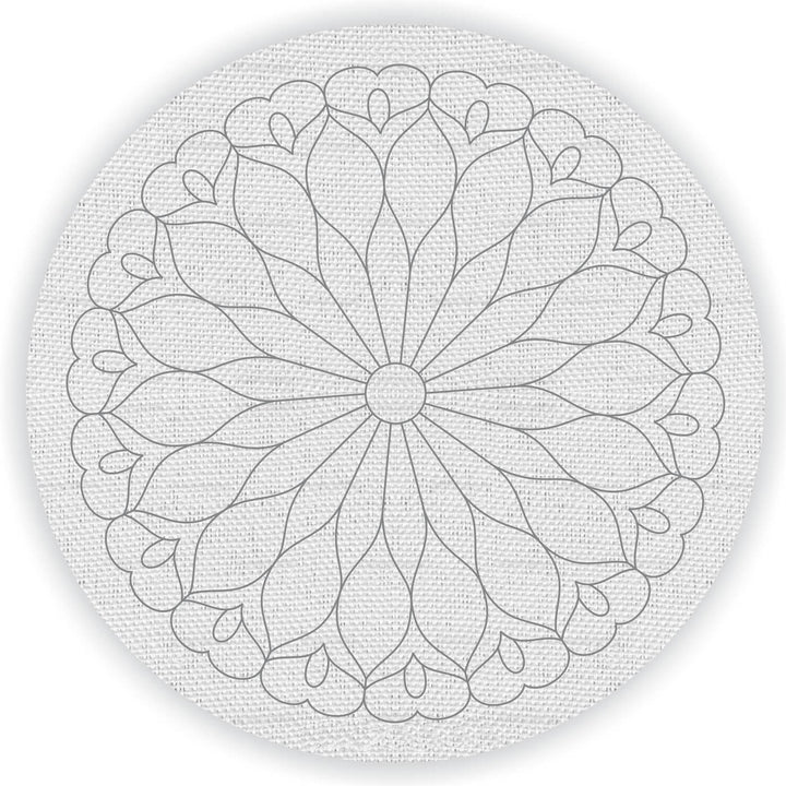 Trial Pack - Peacock and Flowers Premarked Canvas Bases - Set of 5
