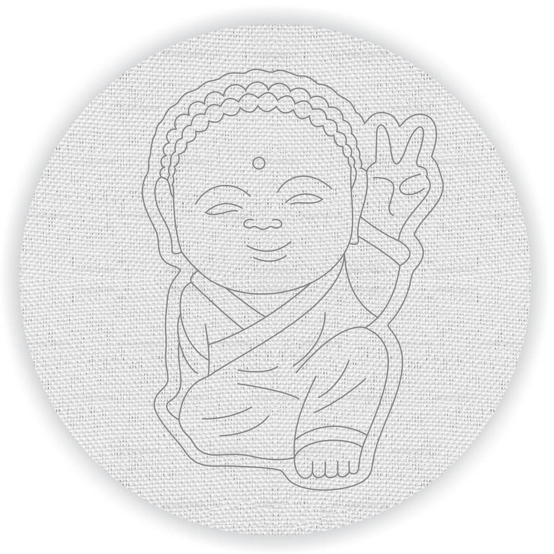 Pre Marked Canvas Base - Young Buddha - 3034 - Zwende