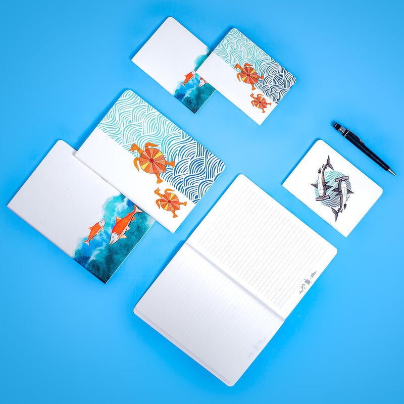 Folk Art Notebooks Set - Ocean Series