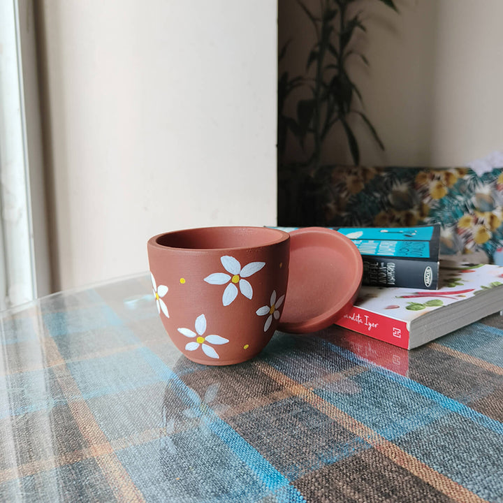 Handpainted Terracotta Flower Pop Planter Pot (Set of 3)