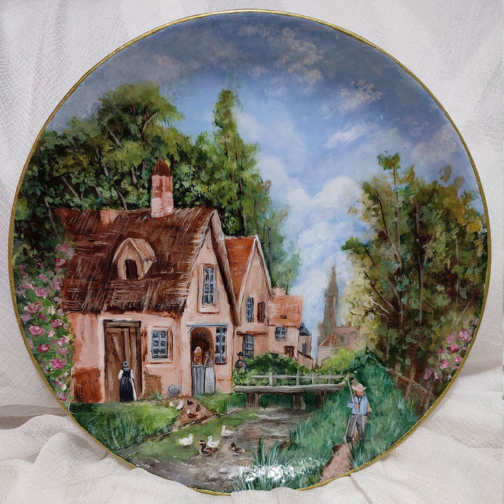 Vintage Ceramic Wall Plate - Serene Landscape