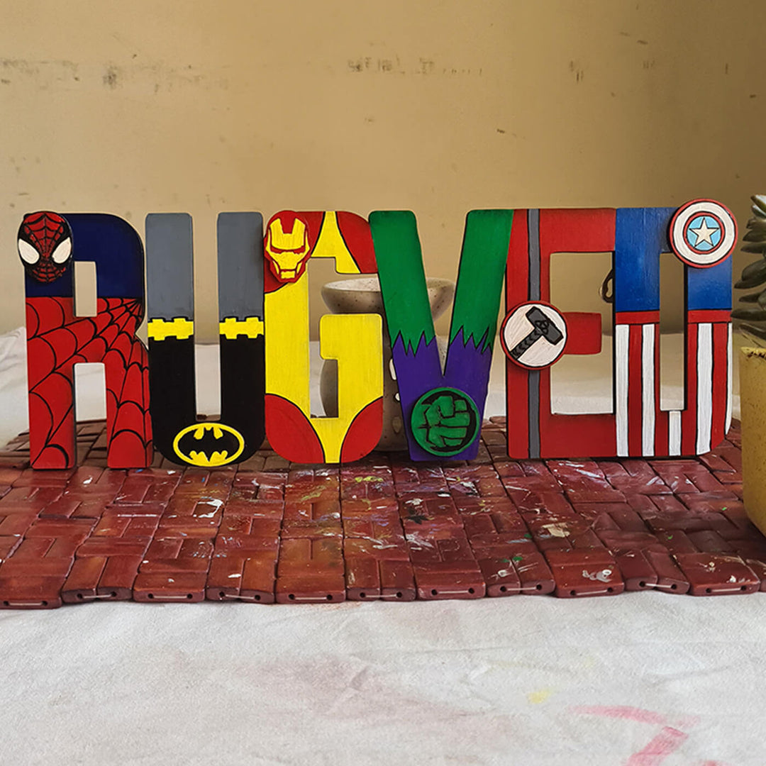 Superhero Theme Nameboard for Kids