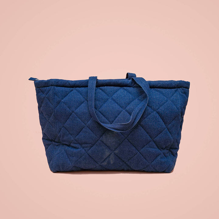 Quilted Denim Tote