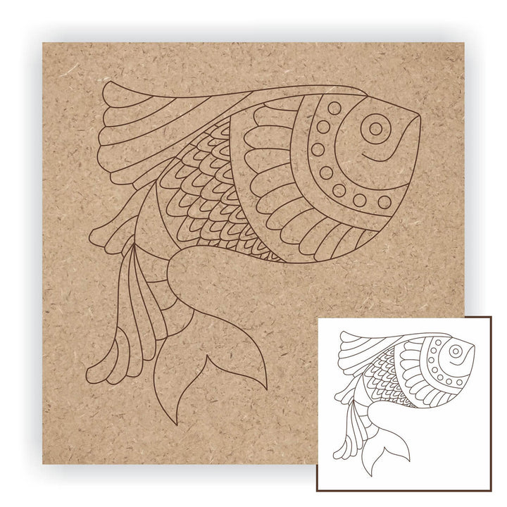 Trial Pack - Animals and Birds Premarked MDF Square Bases - Set of 4