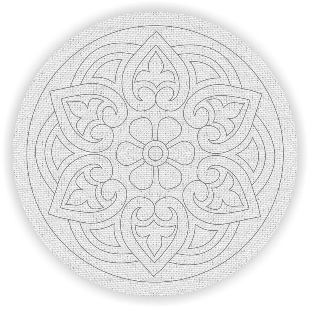 Pre Marked Canvas Base - Regal Flower - 3038 - Zwende