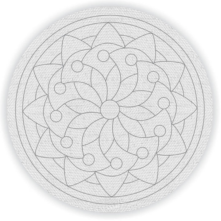 Trial Pack - Geometric Mandala Premarked Canvas Bases - Set of 7