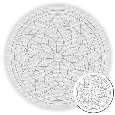 Pre Marked Canvas Base - Disc Flower - 3039