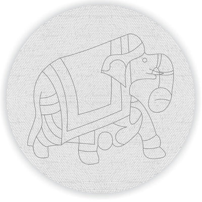 Pre Marked Canvas Base - Royal Elephant - 3040