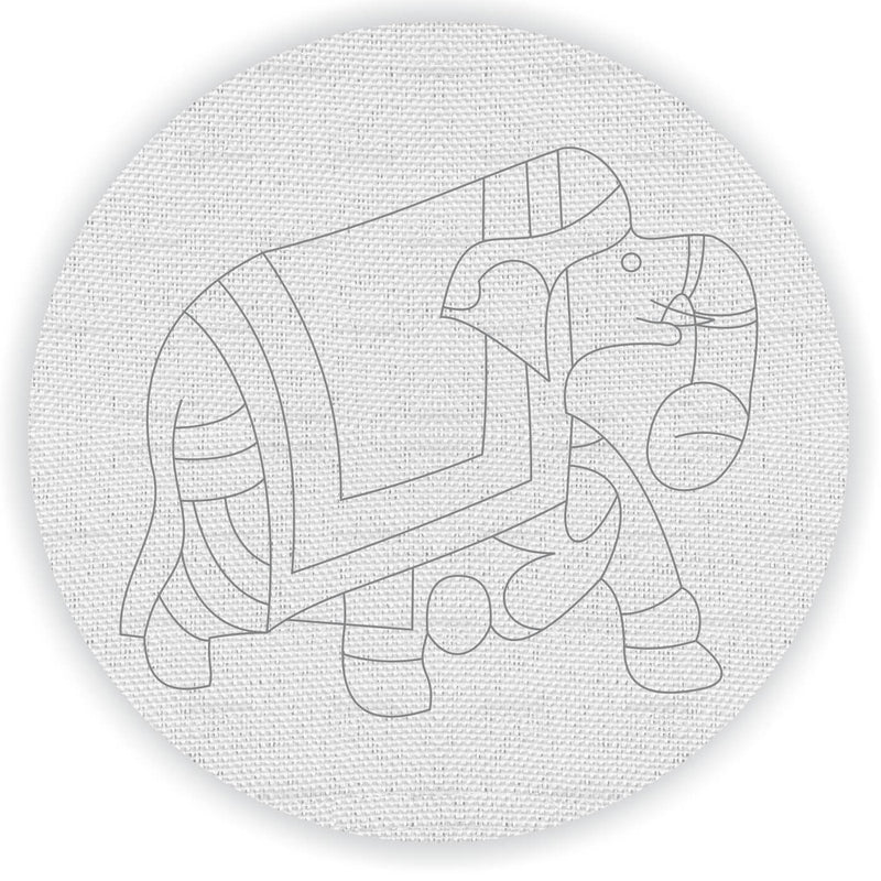 Pre Marked Canvas Base - Royal Elephant - 3040