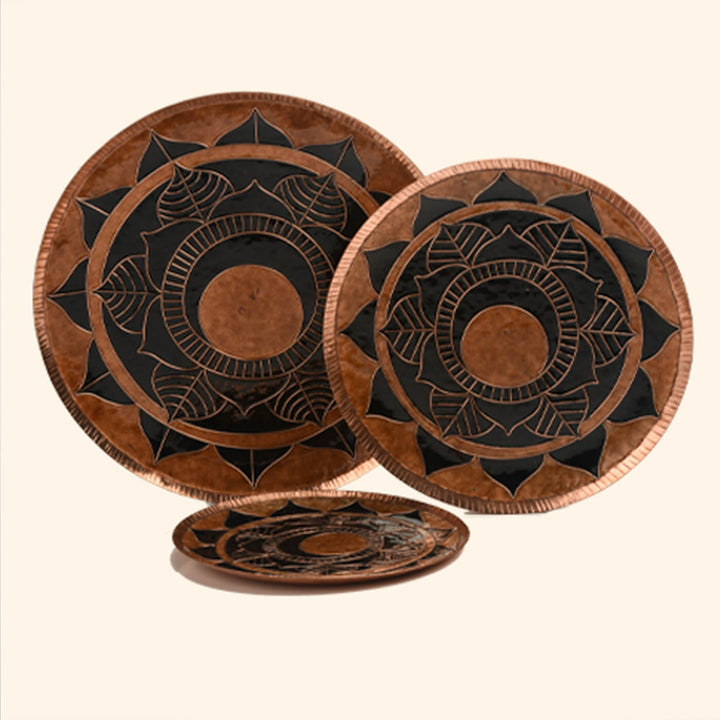 Copper Enamel Decorative Wall Plate