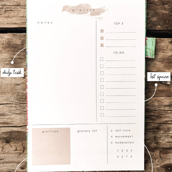 Daily Planning Tearable Notepad
