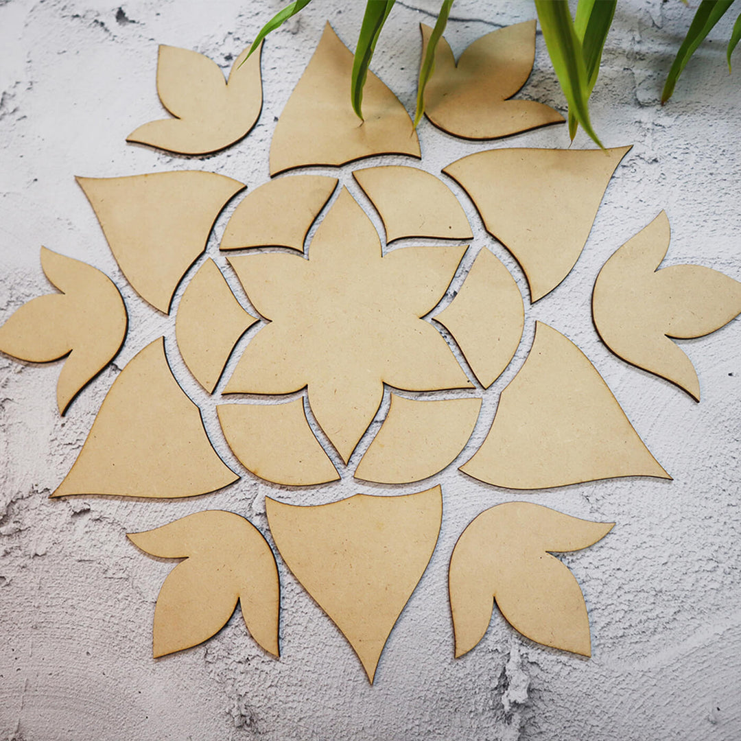 Saver Bundle - Ready to Paint MDF Floral Rangoli Base - RANG004