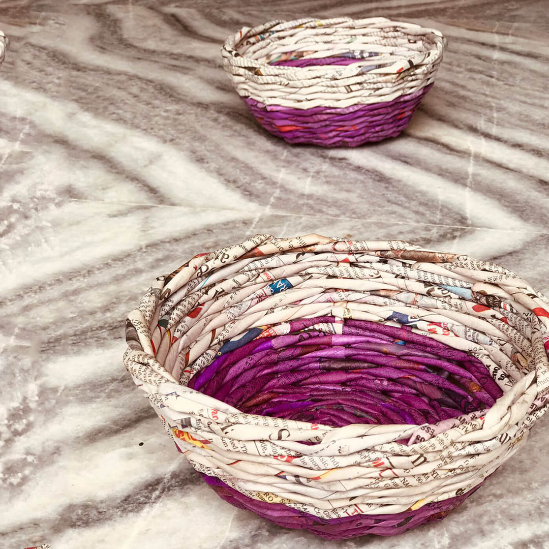 Handmade Upcycled Multipurpose Mini Bowl - Purple