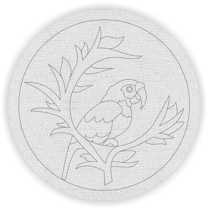 Trial Pack - Birds and Flowers Premarked Canvas Bases - Set of 8