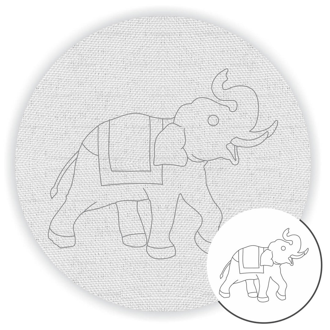 Pre Marked Canvas Base - Elephant - 3043