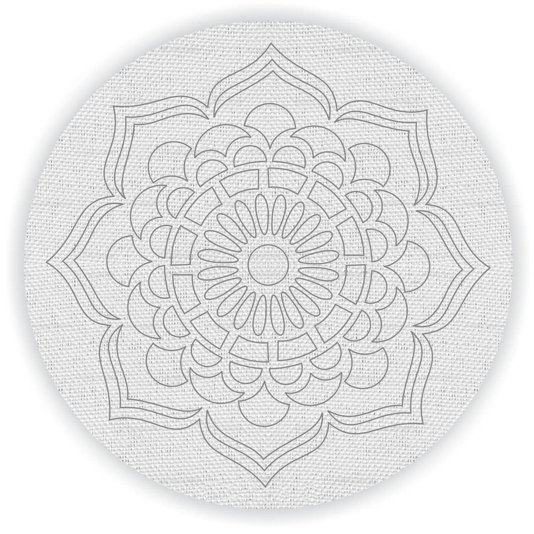 Trial Pack - Geometric Mandala Premarked Canvas Bases - Set of 7